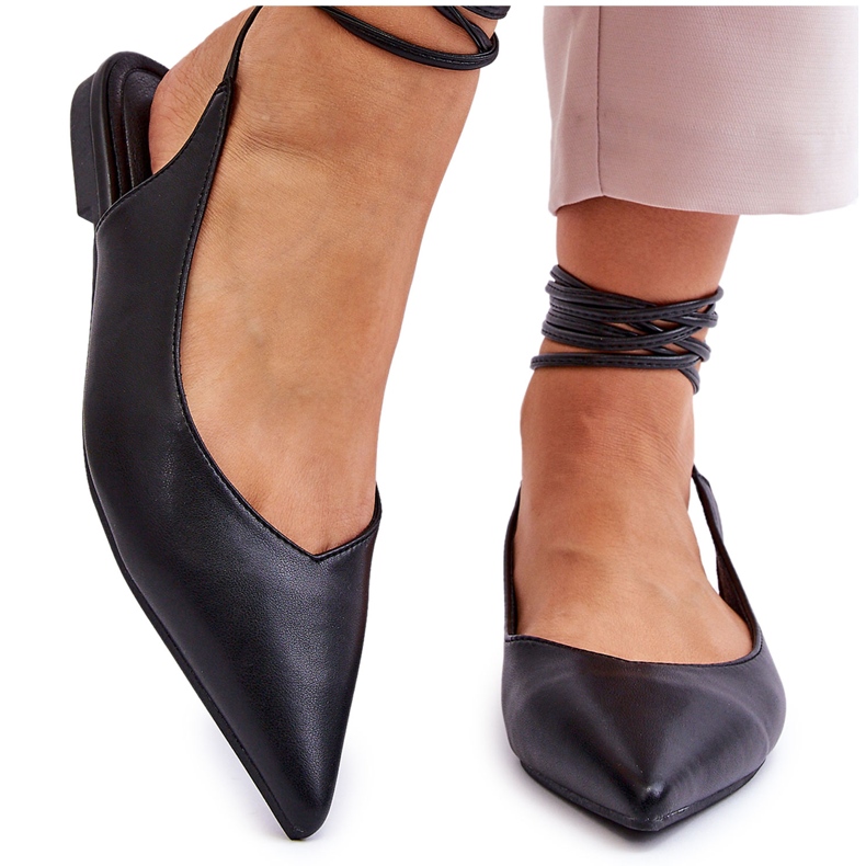 WS1 Dámské baleríny Tied Point Black Turriso černá WS1 Dámské baleríny Tied Point Black Turriso černá