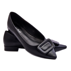 WS1 Klasické baleríny s černým zdobením Rivea