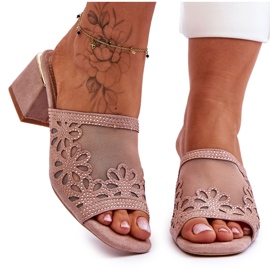 S.Barski Dámské paty s Mesh a Zircons S. Barski KV-612-1 BEIGE béžový