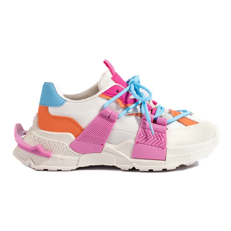 Dámské pestrobarevné tenisky na silné podrážce Shelovet bílý