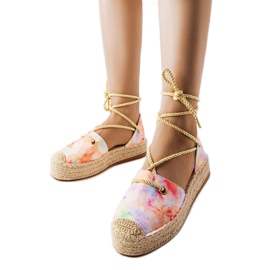 Žluté šněrovací espadrilky na platformě od Duffet žluť