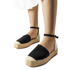 Černé espadrilky se třpytivou vložkou od Myasia černý