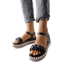 Černé sandály na platformě Katrin černý