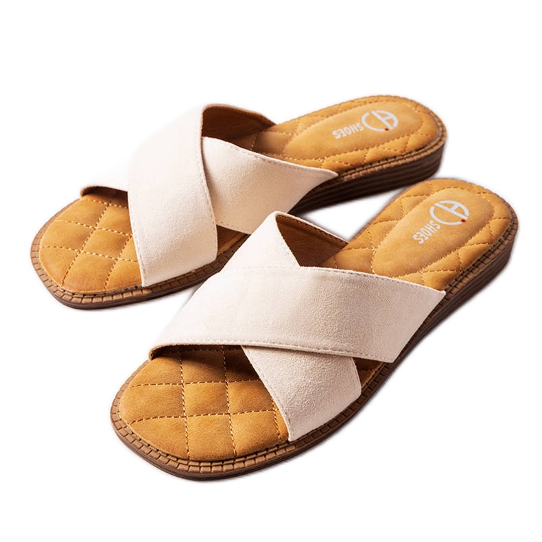 Inna Béžové pantofle Tiana béžový Inna Béžové pantofle Tiana béžový