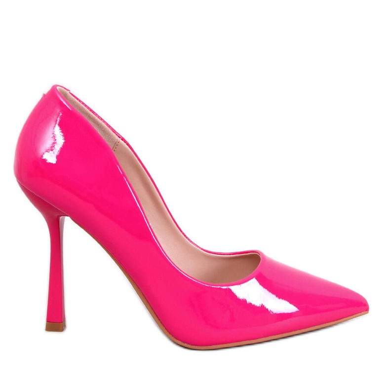 Dámské vysoké podpatky lakované Anika Fuchsia růžový