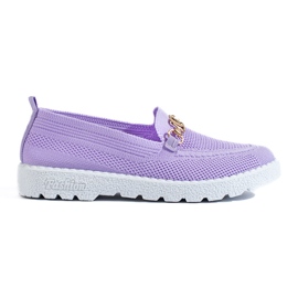 Lilac prolamované mokasíny od Shelovet fialová