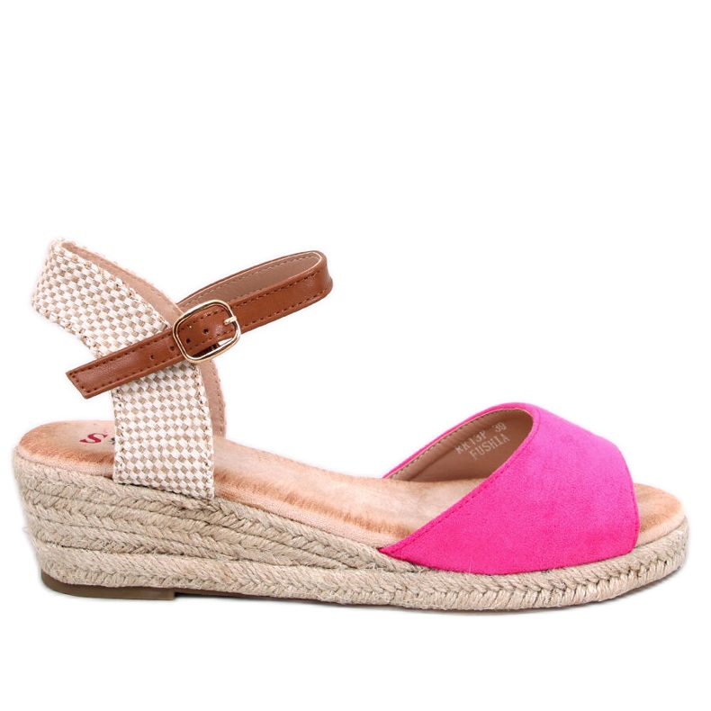 Espadrilové sandály na klínku Eakes Fuchsia růžový Espadrilové sandály na klínku Eakes Fuchsia růžový