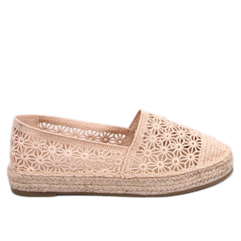 Prolamované espadrilky Terian Beige béžový