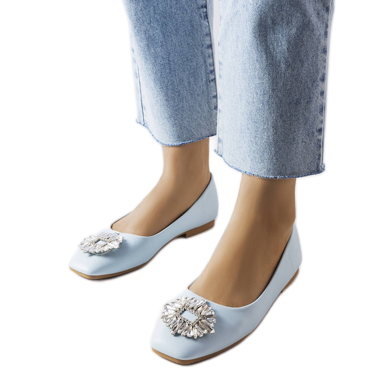 Modré baleríny s broží Miren modrý