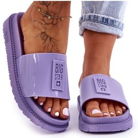 Dámské pantofle Big Star JJ274A304 Violet fialová