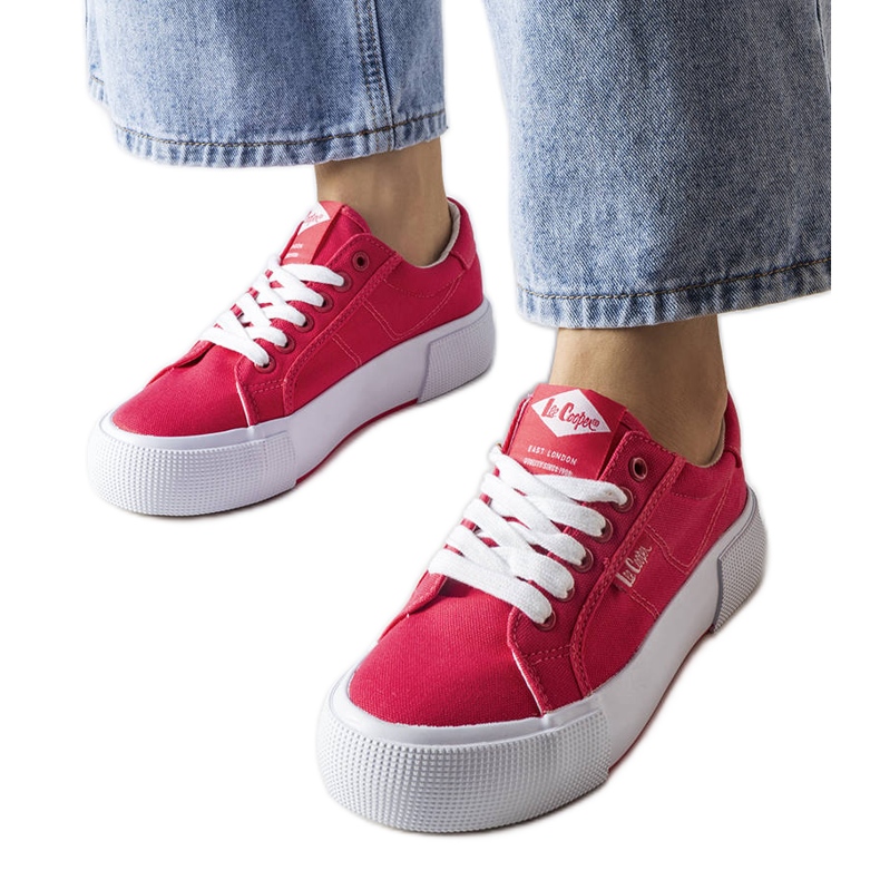 Růžové tenisky Lee Cooper LCW-20-31-026 růžový Růžové tenisky Lee Cooper LCW-20-31-026 růžový