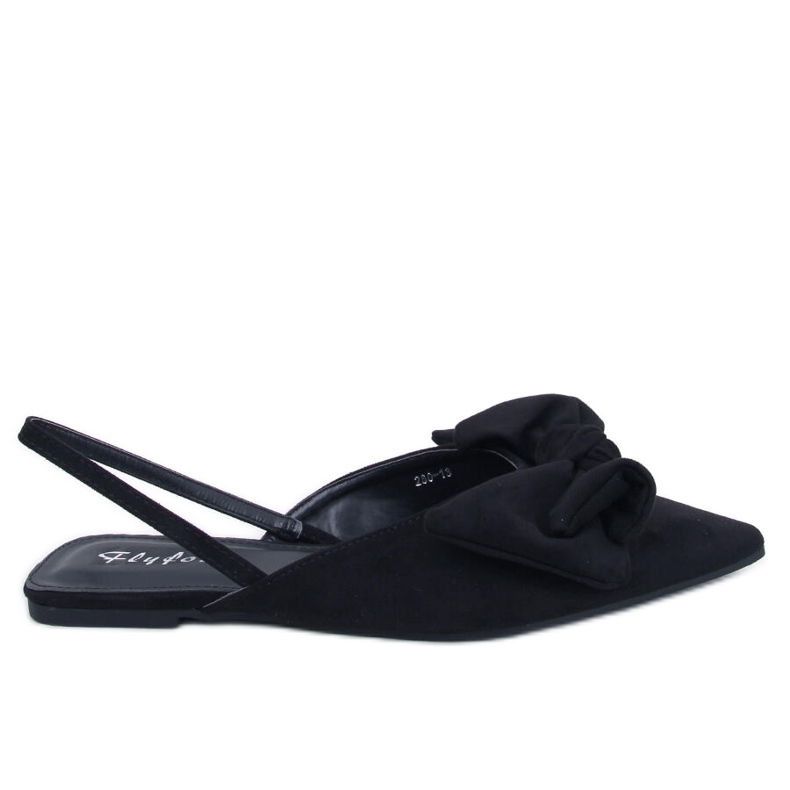 Žabky Geffen Black Bow černá