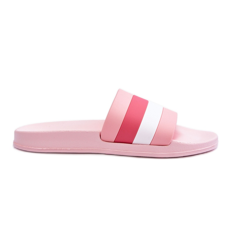 Dámské růžové proužkované pantofle Vision růžový Dámské růžové proužkované pantofle Vision růžový