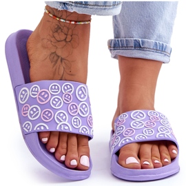 Dámské pantofle S Emotikony Violet Cosette fialová