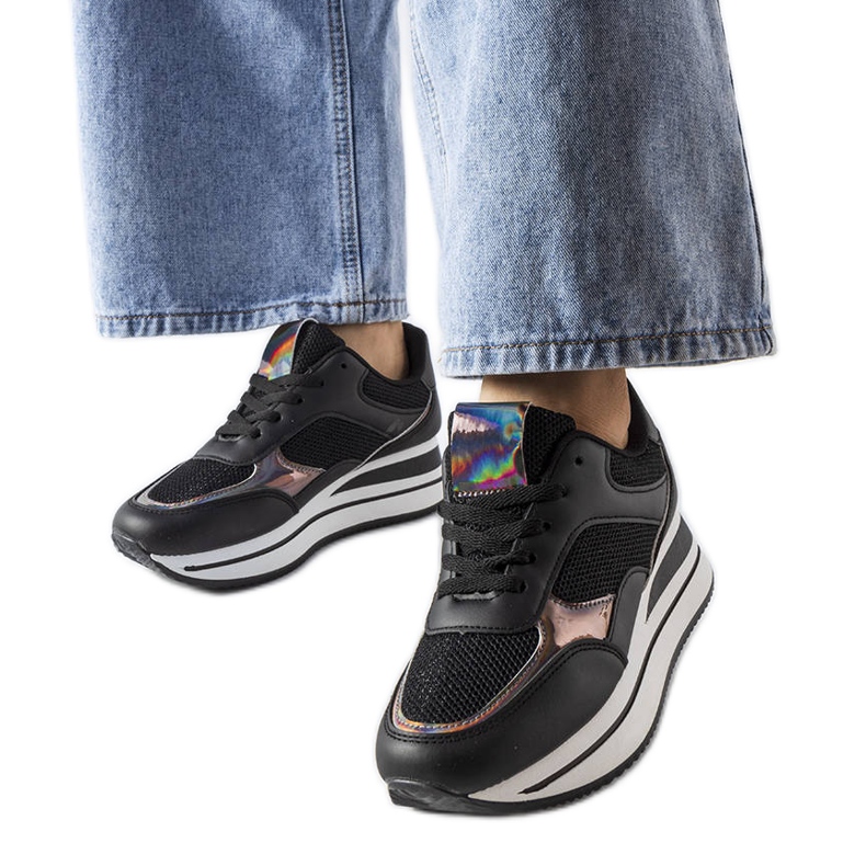 Tenisky Ethel s robustní podrážkou černá