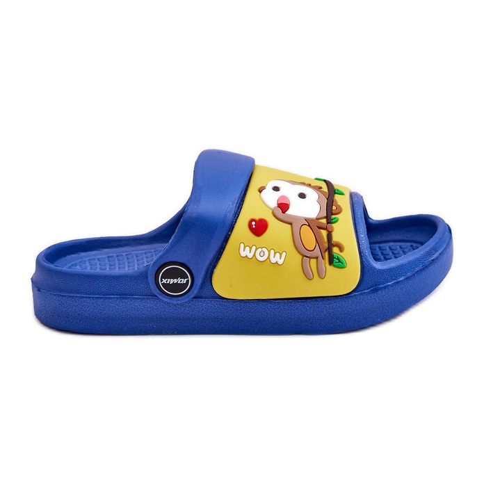 WJ1 Lehké dětské sandály se zvířecím motivem modré a žluté Rico modrý