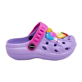 WJ1 Dětské pěnové lehké skluzavky Crocs Fialové sladkosti fialová