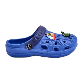 Dětské pěnové lehké Crocs Slides Blue Sweets modrý