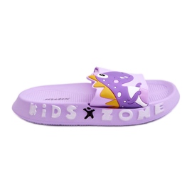 Dětské pěnové pantofle Dinosaur Purple Dario fialová