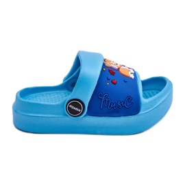 WJ1 Lehké Dětské Sandály S Motivem Pejska Modrá Rico modrý