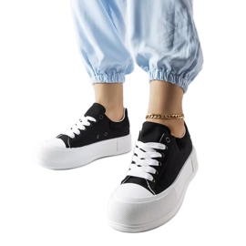 Černé tenisky na platformě od Josseaume černý