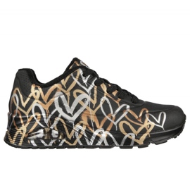 Boty Skechers Uno Metallic Love W 155523/BKGD černý
