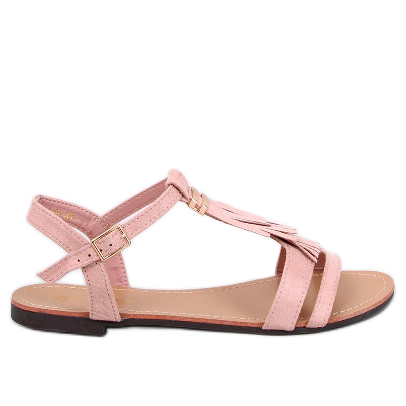 Corbin Pink třásňové sandály růžový Corbin Pink třásňové sandály růžový