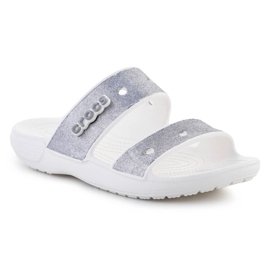 Crocs Klasické sandálové pantofle Croc Glitter Ii W 207769-90H šedá Crocs Klasické sandálové pantofle Croc Glitter Ii W 207769-90H šedá