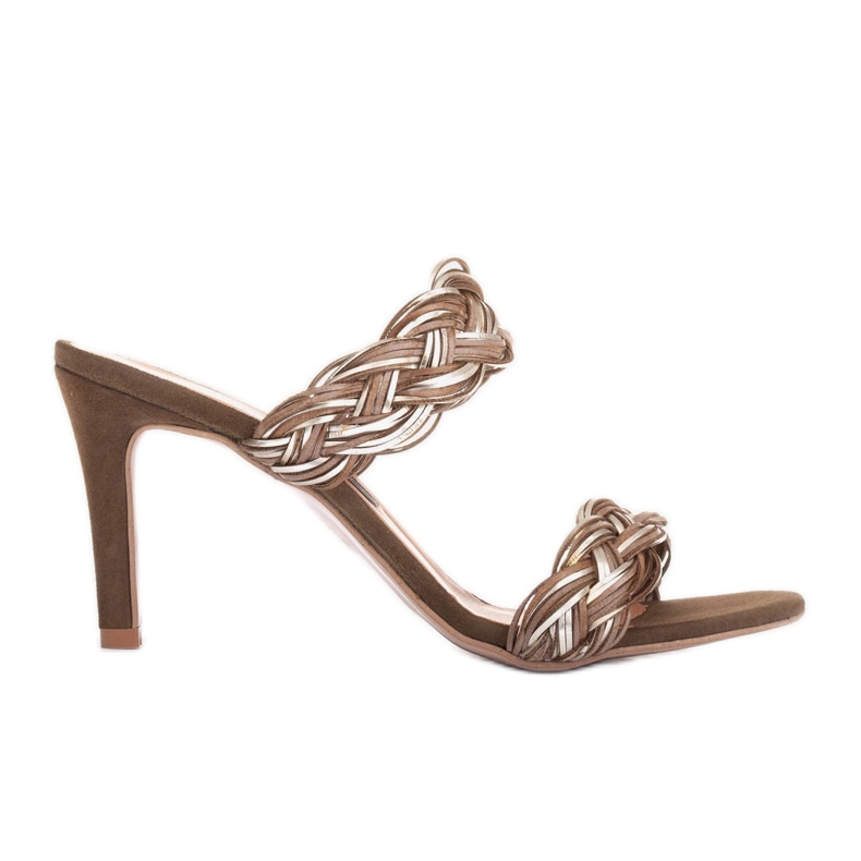 Marco Shoes Sandály se zapletenými pásky zelená