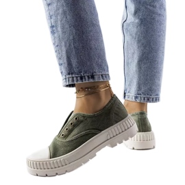 Inna Tmavě zelené tenisky značky Walton zelená