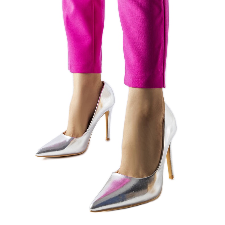 Stříbrné metalické podpatky Cabell stříbrný