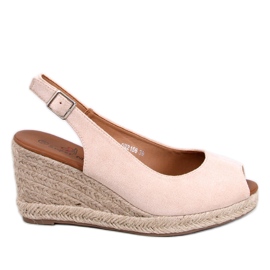 Nevil Beige espadrilky s otevřenou špičkou béžový Nevil Beige espadrilky s otevřenou špičkou béžový