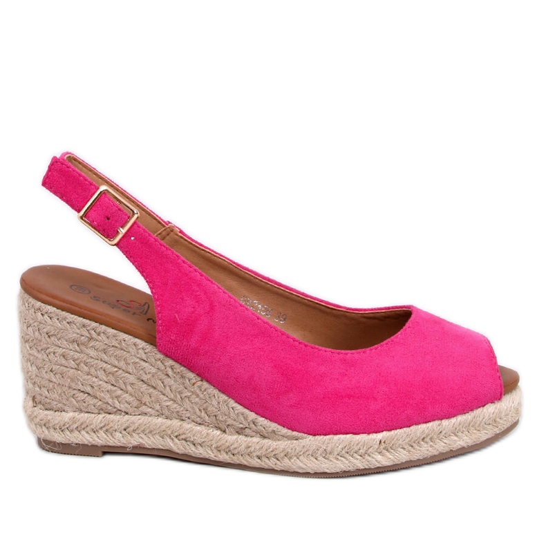Nevil Fuchsia espadrilky s otevřenou špičkou růžový