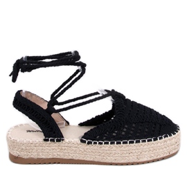 Dámské krajkové espadrilky Yaweh Black černá