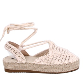 Dámské krajkové espadrilky Yaweh Beige béžový