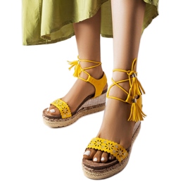 Tahoe žluté klínové espadrilky žlutá Tahoe žluté klínové espadrilky žlutá