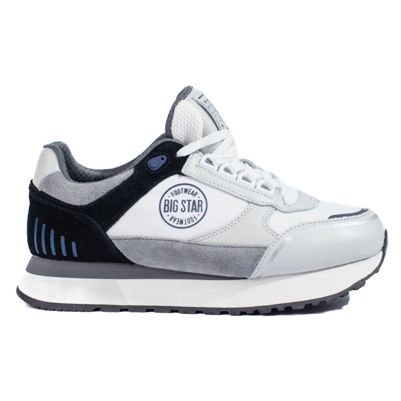 Dámské tenisky bílé a šedé LL274370 Big Star šedá Dámské tenisky bílé a šedé LL274370 Big Star šedá