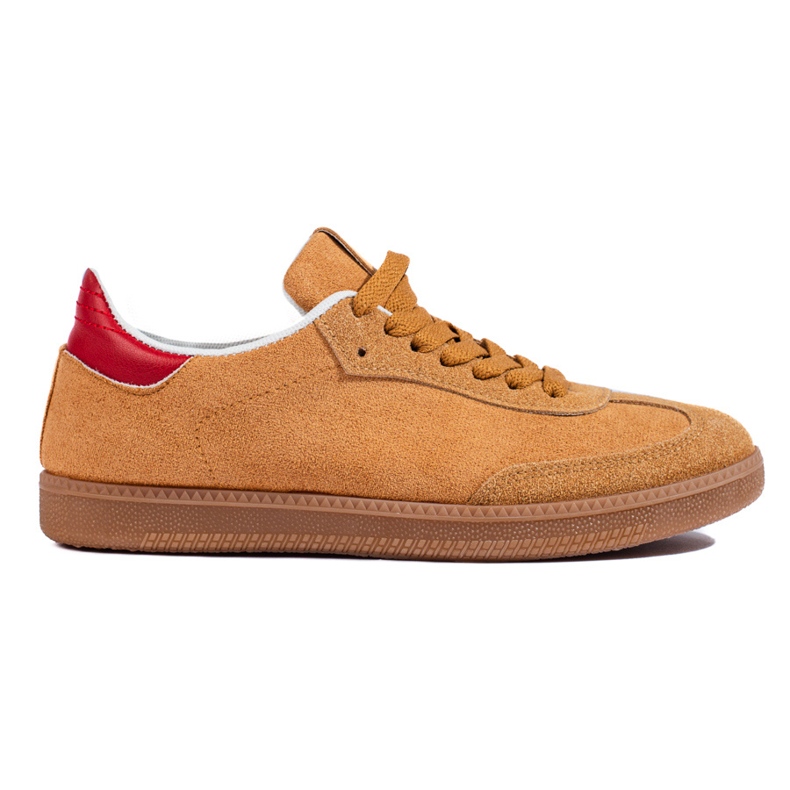 Hnědé semišové tenisky Shelovet béžový