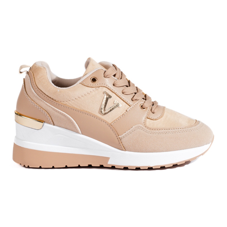 Dámské tenisky na klínku Shelovet béžové béžový Dámské tenisky na klínku Shelovet béžové béžový