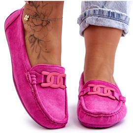 Dámské módní semišové mokasíny Pink Rabell růžový