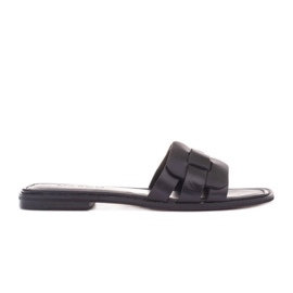 Marco Shoes Sandály s pleteným páskem černý
