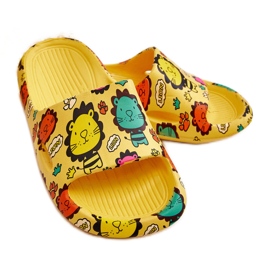 Dětské lehké pěnové pantofle Lion Motiv Yellow Esther žluť