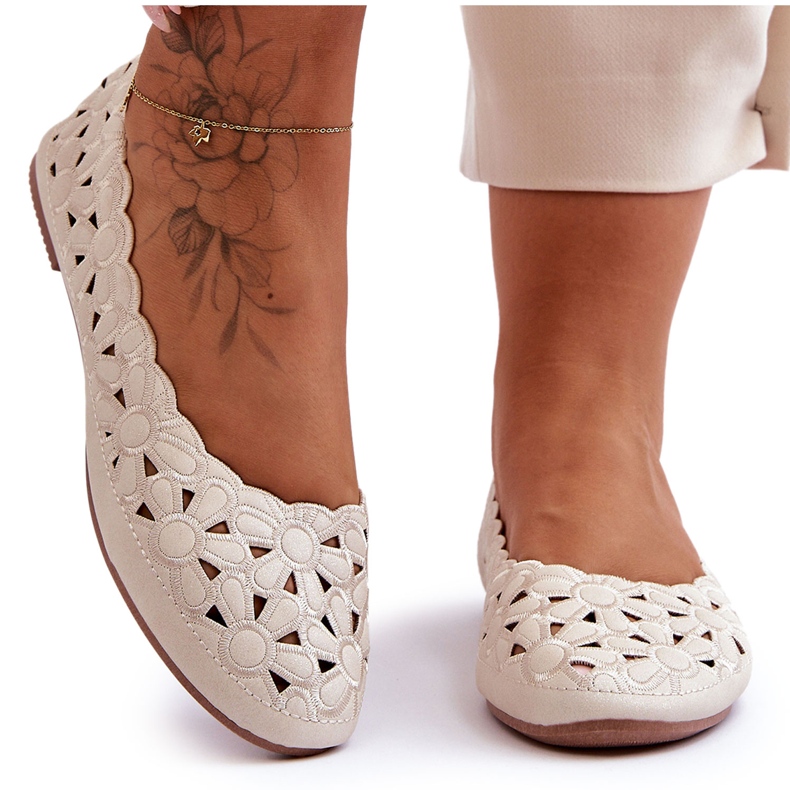 PE1 Prolamovaná lesklá balerína dámská béžová vizionářka béžový PE1 Prolamovaná lesklá balerína dámská béžová vizionářka béžový