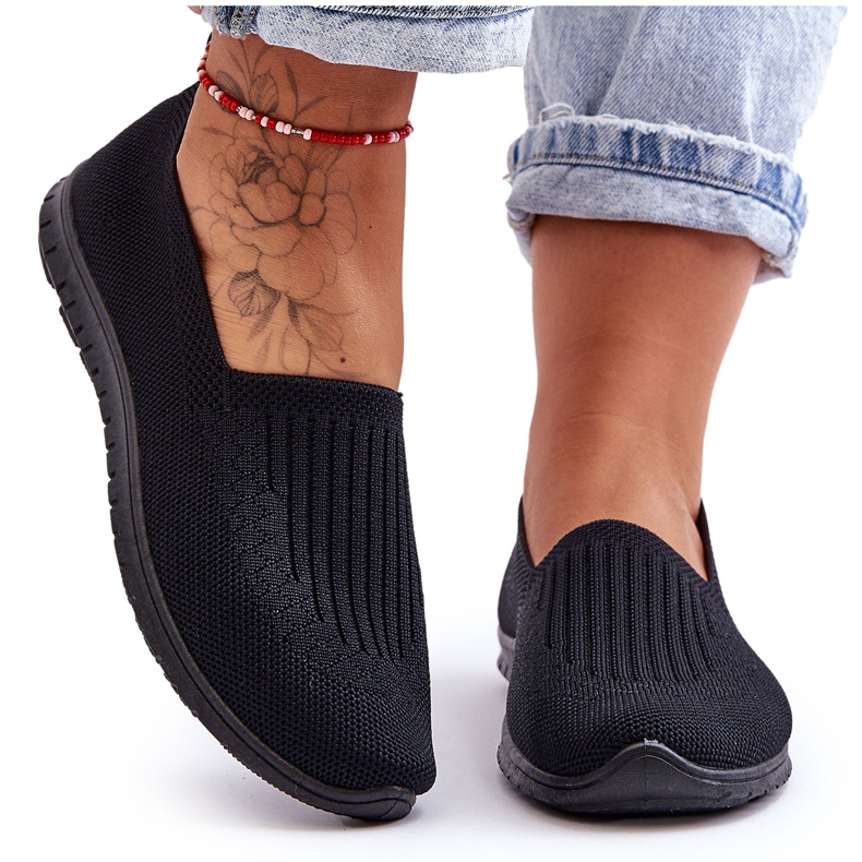 PE1 Dámské nazouvací tenisky černé Lento černá