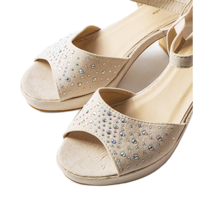 Béžové blokové sandály od Beltane béžový