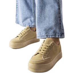 Béžové tenisky na platformě od Amathymes béžový