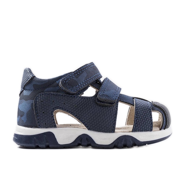 Námořnické sandály s koženou stélkou od Millard modrý