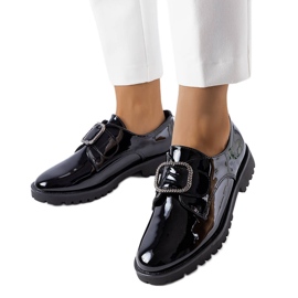 Černé lakované boty s přezkou Jarisile černá Černé lakované boty s přezkou Jarisile černá