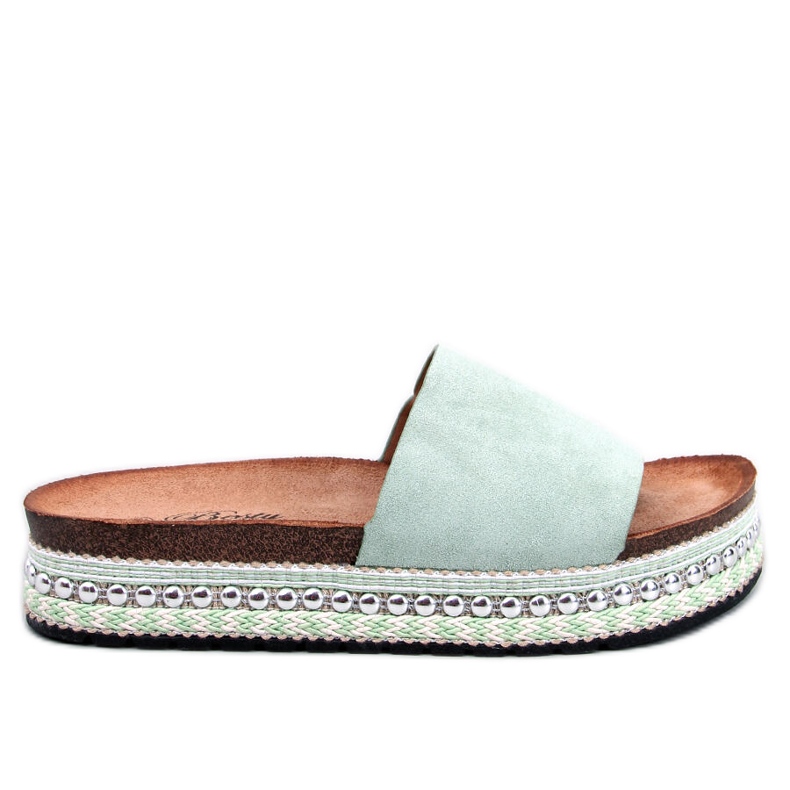 Zdobené sandály Donnie Green zelená Zdobené sandály Donnie Green zelená