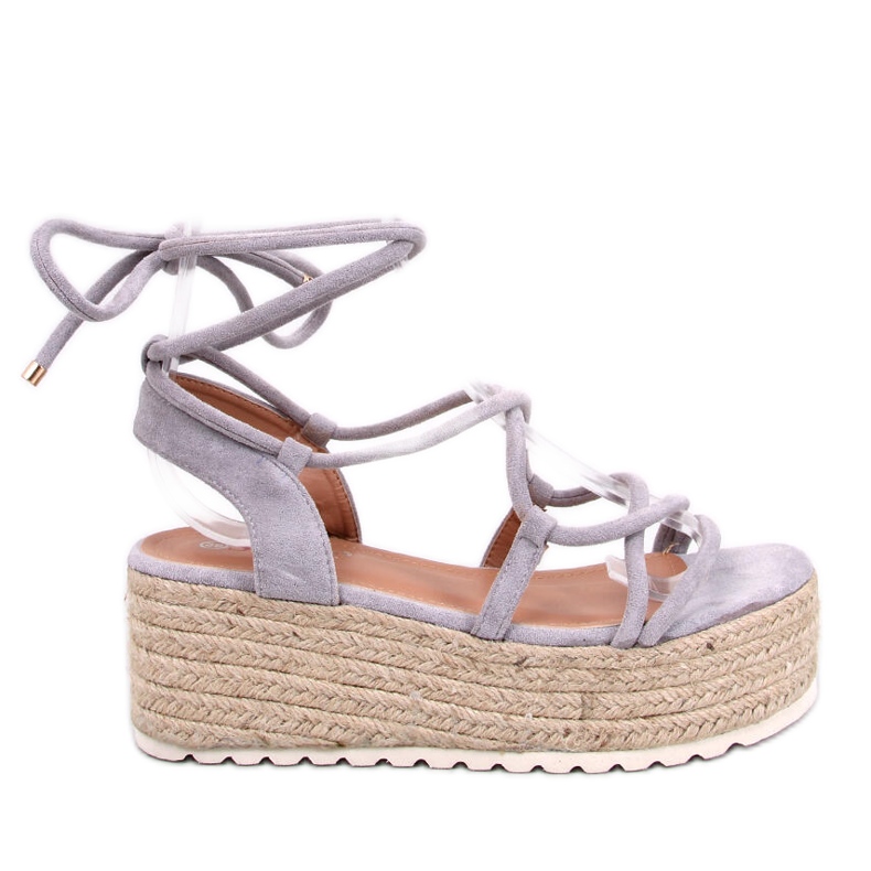 Espadrilové sandály na platformě Renau Grey šedá